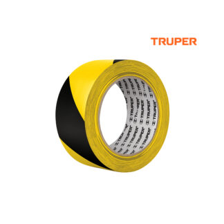 Cinta de señalización amarillo/negro rollo de 33 m TRUPER