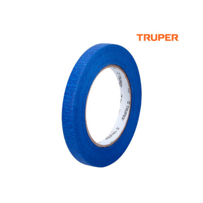 Cinta masking tape azul de 12 mm x 50 m para pintor TRUPER