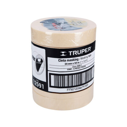 Cinta masking tape de 24 mm x 50 m para pintor TRUPER - Imagen 4