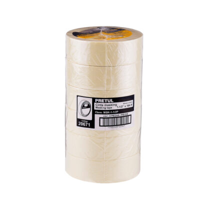 Cinta masking tape de 36 mm x 50 m para pintor PRETUL - Imagen 3