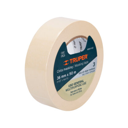Cinta masking tape de 36 mm x 50 m para pintor TRUPER - Imagen 3