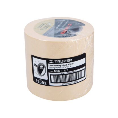 Cinta masking tape de 36 mm x 50 m para pintor TRUPER - Imagen 4