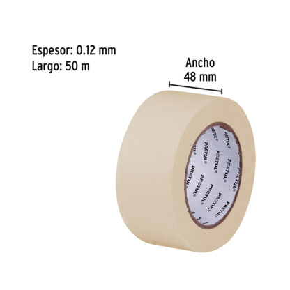 Cinta masking tape de 48 mm x 50 m para pintor PRETUL - Imagen 2