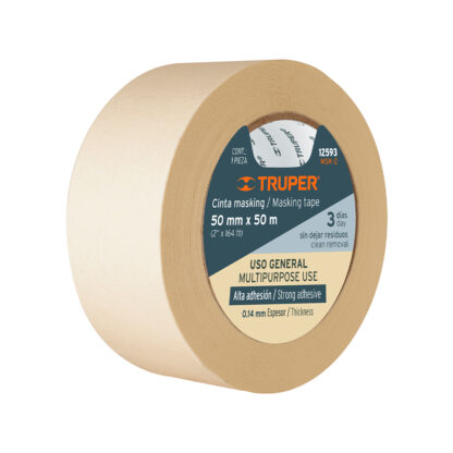 Cinta masking tape de 48 mm x 50 m para pintor TRUPER - Imagen 3