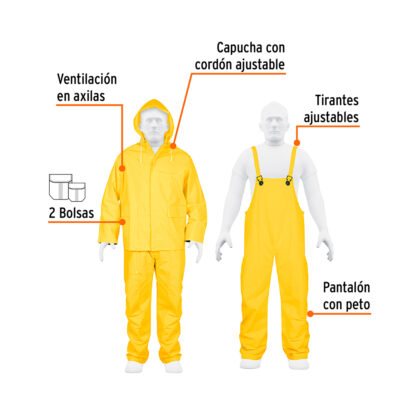 Conjunto impermeable doble capa talla G TRUPER - Imagen 2