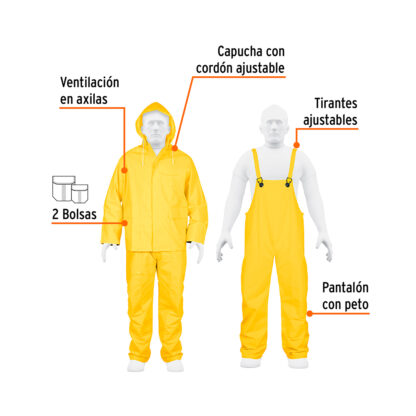 Conjunto impermeable doble capa talla XG TRUPER - Imagen 2