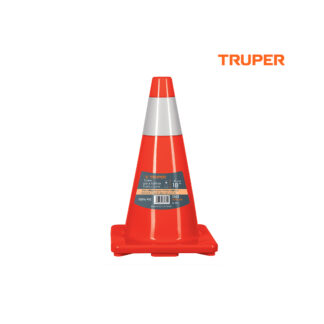 Cono de seguridad de PVC de 45 cm con reflectivos TRUPER