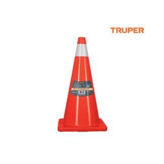 Cono de seguridad de PVC de 70 cm con reflectivos TRUPER