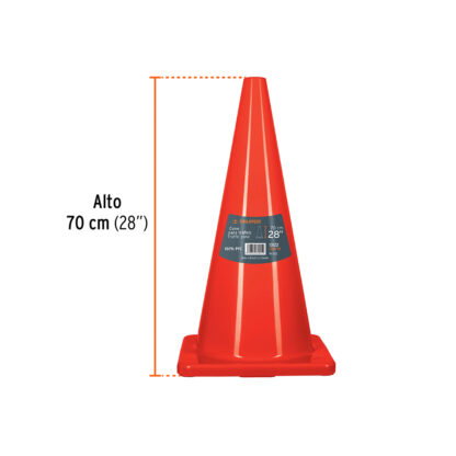Cono de seguridad de PVC de 70 cm TRUPER - Imagen 2
