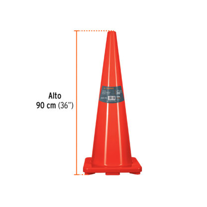 Cono de seguridad de PVC de 90 cm TRUPER - Imagen 2