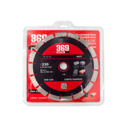 Disco diamantado de corte para concreto 9" 369 INDUSTRIAL - Imagen 2