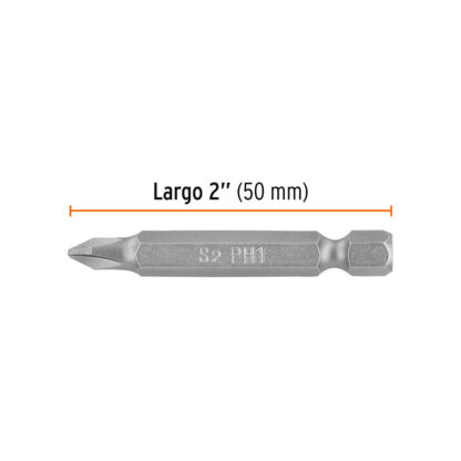 Estuche con 15 puntas de cruz PH1 largo 2" TRUPER - Imagen 2
