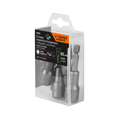 Estuche con 5 dados magnéticos de 7/16" TRUPER - Imagen 4