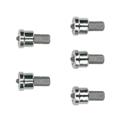 Estuche con 5 puntas cruz PH2 para drywall TRUPER - Imagen 2
