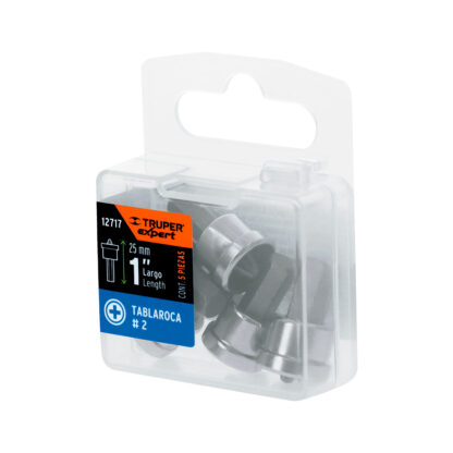 Estuche con 5 puntas cruz PH2 para drywall TRUPER - Imagen 4