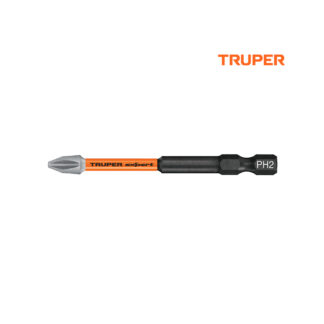 Estuche con 5 puntas de cruz PH2 de impacto largo 3" TRUPER