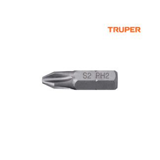 Estuche con 5 puntas de cruz PH2 largo 1" TRUPER