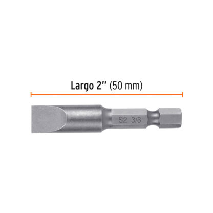 Estuche con 5 puntas planas de 3/8" largo 2" TRUPER - Imagen 2
