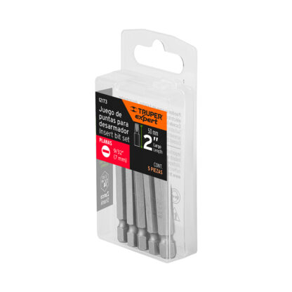 Estuche con 5 puntas planas de 9/32" largo 2" TRUPER - Imagen 4