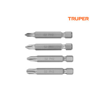 Estuche con 7 puntas de cruz combinadas largo 2" TRUPER