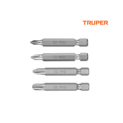 Estuche con 7 puntas de cruz combinadas largo 2" TRUPER