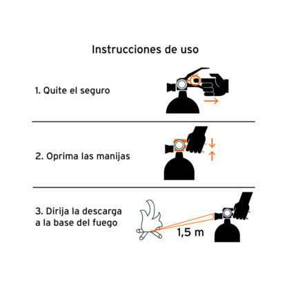 Extintor portátil 1 kg recargable TRUPER - Imagen 3