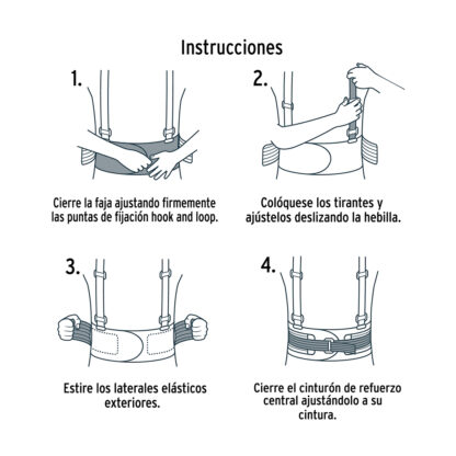 Faja lumbar con tercer cinturón talla XG TRUPER - Imagen 2