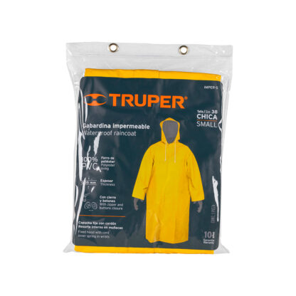 Gabardina impermeable doble capa talla chica TRUPER - Imagen 3