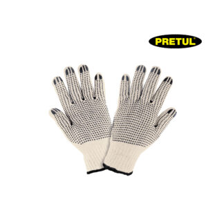 Guantes de algodón con puntos de PVC PRETUL