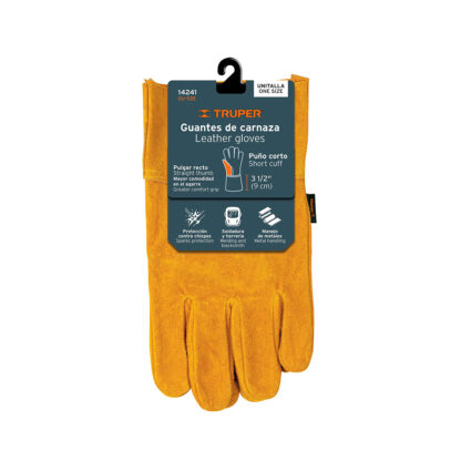 Guantes de carnaza cortos TRUPER - Imagen 2