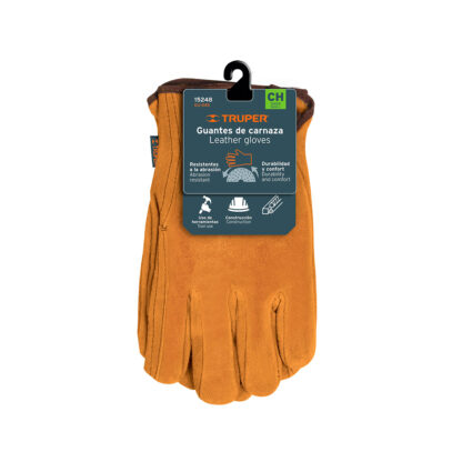 Guantes de carnaza talla chica TRUPER - Imagen 2