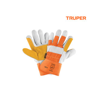 Guantes de carnaza y loneta con refuerzo TRUPER