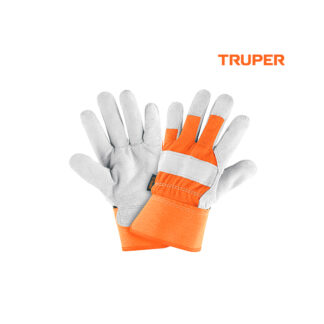 Guantes de carnaza y loneta unitalla TRUPER