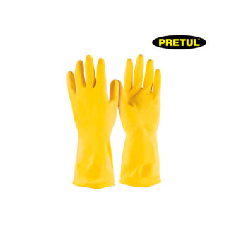 Guantes de látex para limpieza talla chica PRETUL
