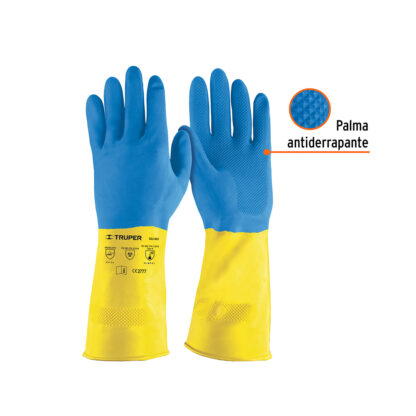 Guantes de látex reforzados para limpieza talla chica TRUPER - Imagen 2