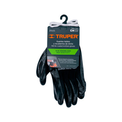 Guantes de nylon recubiertos de nitrilo talla chica TRUPER - Imagen 2