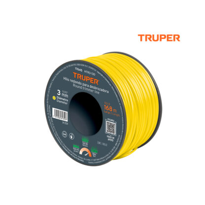 Hilo redondo para desbrozadora en carrete 3 mm x 168 m TRUPER