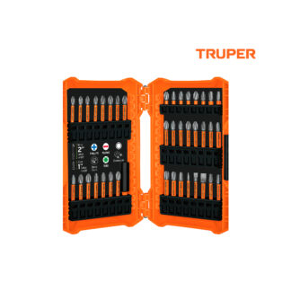 Juego de 40 puntas de impacto mixtas largos 1" y 2" TRUPER