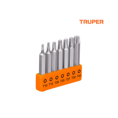 Juego de 7 puntas torx combinadas largo 2" TRUPER