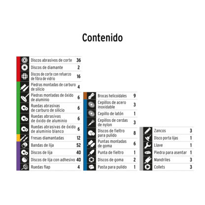 Kit de accesorios para mini rectificadora, 276 piezas TRUPER - Imagen 2