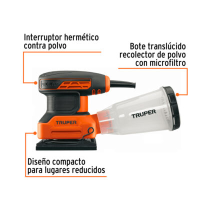 Lijadora orbital 1/4 hoja profesional TRUPER - Imagen 2