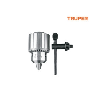 Mandril 1/2" con llave, cuerpo estriado TRUPER