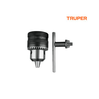 Mandril 1/2" con llave, cuerpo moleteado TRUPER