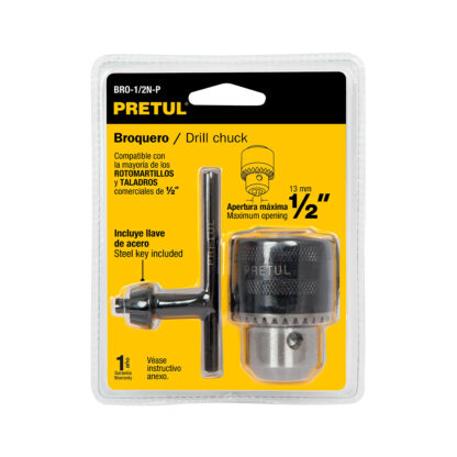 Mandril 1/2″ con llave PRETUL - Imagen 2