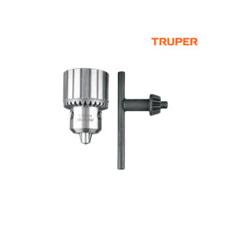 Mandril 3/8" con llave, cuerpo estriado TRUPER