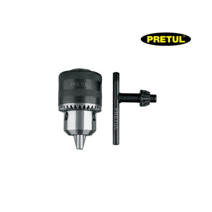 Mandril 3/8" con llave, cuerpo moleteado PRETUL