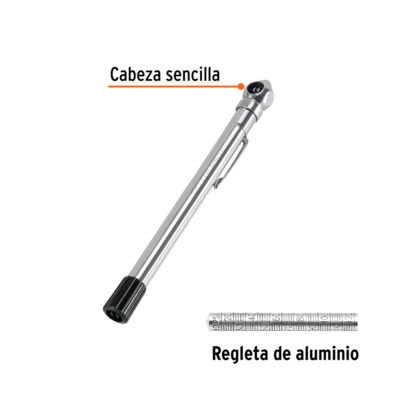 Medidor de presión tipo lápiz, 120 psi cabeza sencilla TRUPER - Imagen 2