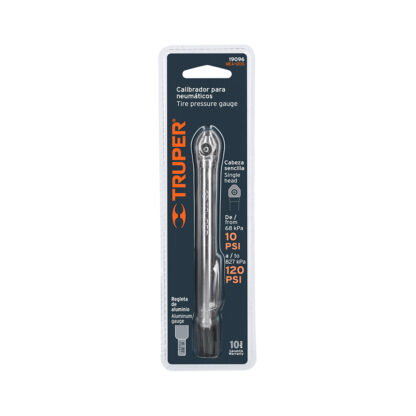 Medidor de presión tipo lápiz, 120 psi cabeza sencilla TRUPER - Imagen 4
