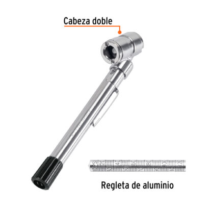 Medidor de presión tipo lápiz, 50 psi cabeza doble TRUPER - Imagen 2