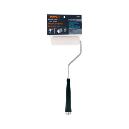Mini rodillo para pintar 4" x 3/8" de esponja TRUPER - Imagen 3